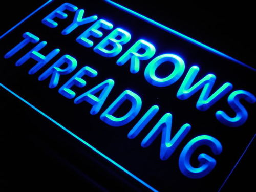 Eyebrows Threading Beauty Salon Neon Light Sign